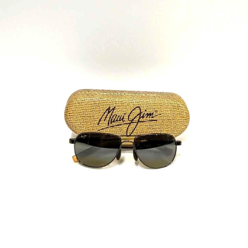 Maui Jim Black Sunglasses with Tan Case